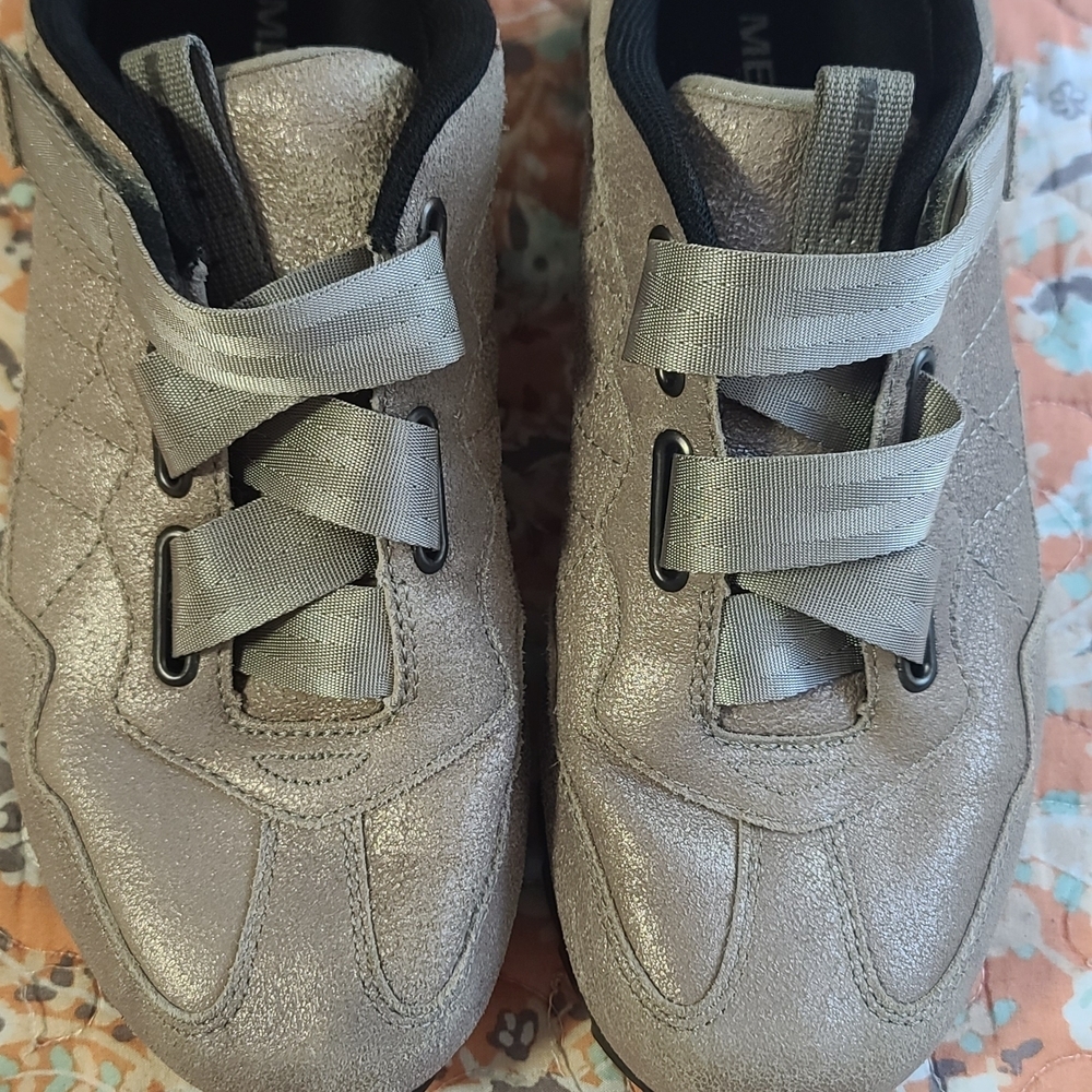 Merrell Metallic Athletic Shoes.In perfect condition, like new.